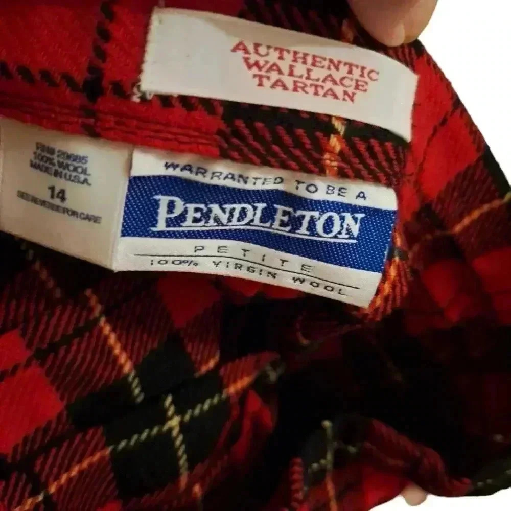 Authentic Wallace Tartan Pendleton Wool Skirt - image 3